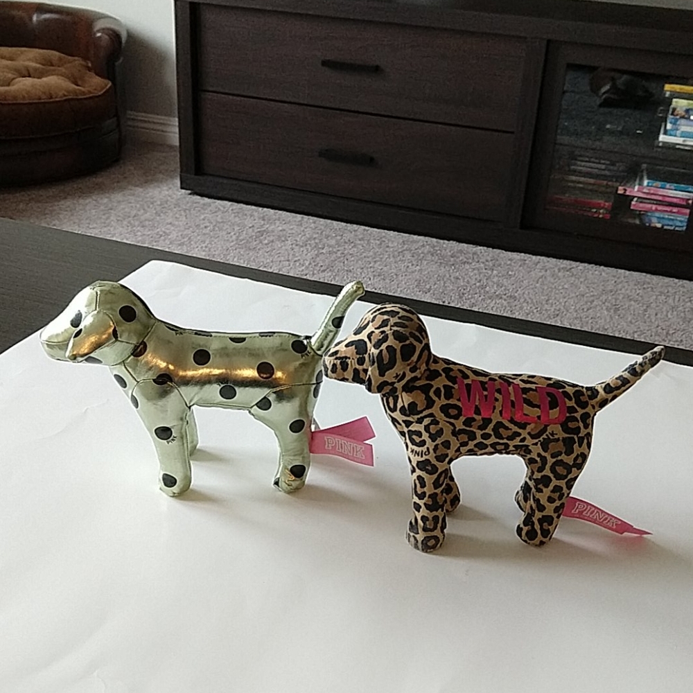 Pink Victoria's secret stuff dog's